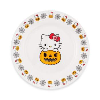 Silver Buffalo Sanrio Hello Kitty Pumpkin Boo 8-Inch Ceramic Dinner Plate