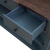 NicBex Console Table Retro Entryway Table with 2 Open Shelves Side Table with Pine Solid Wood Frame and Legs for Living Room, Hallway - 3 of 4