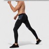 Anna-Kaci Active Men's Compression Leggings with Wide Waistband and Side Pocket for Training and Performance - 3 of 4