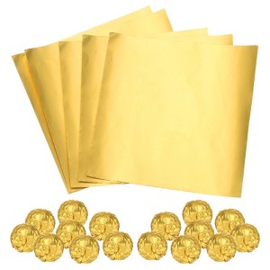 Unique Bargains Glossy Texture Square Party Aluminum Foil Candy Wrappers 100 Pcs - 1 of 4
