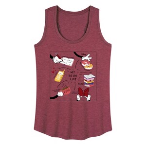 Women's - Disney - Minnie Mom To-Do List Graphic Racerback Tank - 1 of 4