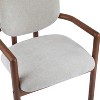 Maggift Patio Accent Chairs with Fixed Armrests, Upholstered, Ergonomic Design for Lawns, Gardens and Porches, Beige, 24" * 23.5" * 24.8" - 4 of 4