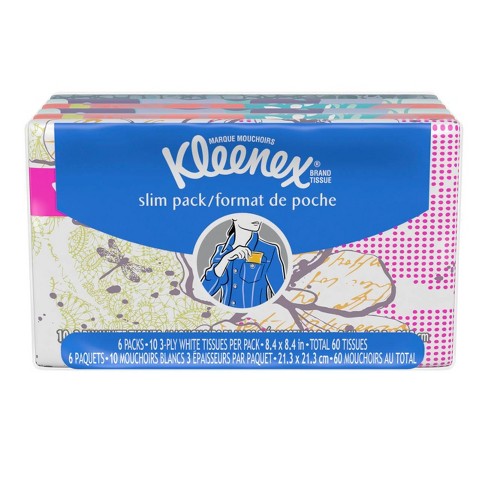 kleenex slim tissue 6pk 10ct