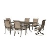 Mondawe 7 Pieces Cast Aluminum Outdoor Patio Dining Set with 2 Swivel Chair and 4 Armchairs and 1 Rectangle Table - 4 of 4