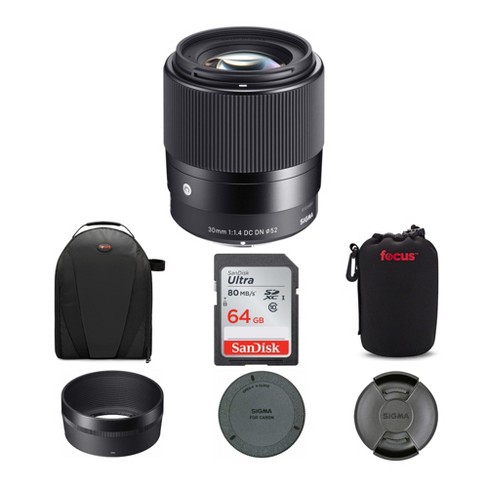 Sigma 30mm f/1.4 DC DN Contemporary Lens for Canon EF-M with Accessory  Bundle