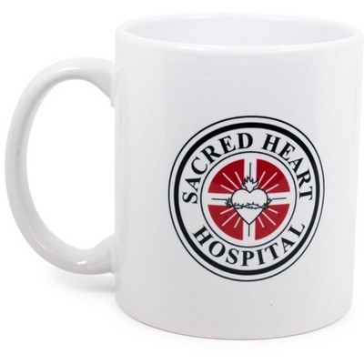 Surreal Entertainment Scrubs Sacred Hearts Hospital Logo Ceramic Mug | Holds 11 Ounces