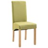 vidaXL Dining Chairs 4 pcs Green Fabric - 3 of 4