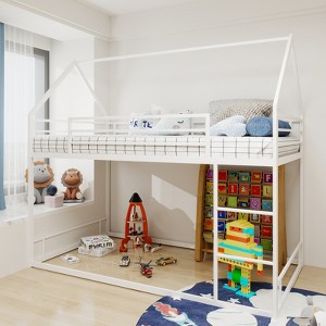 Racxily Metal Twin over Twin Bunk Bed/ Heavy-duty Sturdy Metal/ Noise Reduced/ Safety Guardrail/No Box Spring Needed - 1 of 4