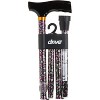 Drive Medical T-Handle Lightweight Adjustable Folding Cane Universal Black Floral - 2 of 4