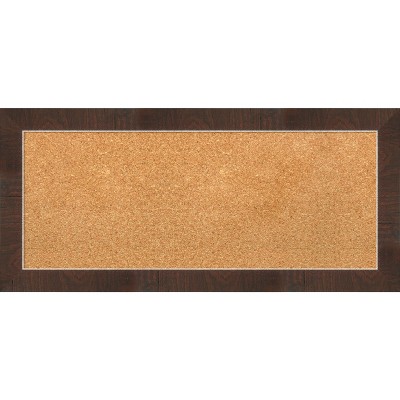 Amanti Art Natural Cork Board Framed Wildwood Brown Narrow Bulletin ...