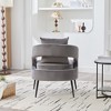 Kumasinova Modern Accent Chair with Open Back,Arm Chair with Metal Legs,Velvet Comfy Reading Chair,Cozy Sofa Chair for Living Room & Bedroom - 3 of 4