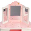 Teamson Kids Gisele 2pc Twinkle Star Prints Wooden Kids' Vanity Set White/Pink/Gold - image 4 of 4