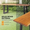 Karl Home | Patio Poplar Wooden Bench - 3 of 4