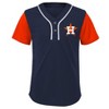 MLB Houston Astros Youth Girls' Henley Team Jersey - XS