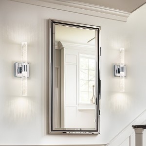 DOMETOUR 17''H Chrome Bubble Crystal 2-Light Wall Sconce for Bathroom, Bedroom, Hallway - Modern Indoor Lighting Fixture - 1 of 4