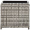 Coffee Table Grey and Black Poly Rattan Compact Durable - 3 of 4