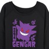 Women's - Pokémon - Gengar Lightweight French Terry Wide Neck Long Sleeve Shirt - 2 of 4