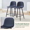 SKRAN Techno-Fabric Bar Chair Set - Two Pieces With Round Backrest, Black Metal Legs, Stable Comfort For Placement In Bars Living Rooms - 4 of 4