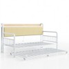 VECELO Daybed with Trundle Bed, Bed Frame with Storage Headboard and Charging Station, Sofa Day Bed with Strong Support for Living Room or Bedroom - 2 of 4