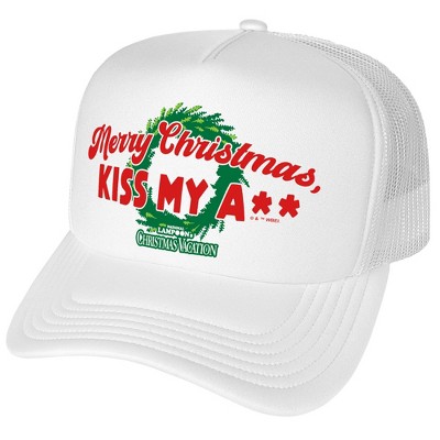 Christmas Vacation Merry Christmas Kiss My Foam Trucker Cap White