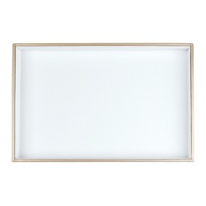 Unique Bargains PU Leather Jewelry Organizer Tray with Removable Dividers for Drawers Inserts - 1 of 4