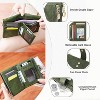 BEAFUP Small Wallets for Women,Leather RFID Blocking Bifold Double Zipper Pockets Wallet Card Case Purse with 2 ID Windows - 3 of 4