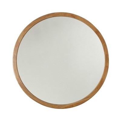 Chloe Lighting Reflection Maple Finish Framed Wall Mirror 32`` Height