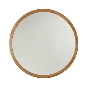 Chloe Lighting Reflection Maple Finish Framed Wall Mirror 32`` Height - 1 of 2