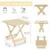 ALEXOUN Solid Cypress Wood Folding Table - 19.75 Inch Portable Outdoor Side Table,for Patio, Balcony, Camping - Foldable Accent Table - 3 of 4