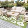 Lahome Outdoor Back to College Series Plastic Straw Rug-Waterproof Reversible Mat for Patio,Balcony,Deck,Backyard,Beach - 2 of 4