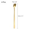 Unique Bargains Stainless Steel Long Handle Square Mirror Finished Coffee Spoon 4 Pcs - 2 of 4