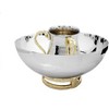 Classic Touch 11.25" Stainless Steel Bowl with Gold Loop Base - image 2 of 3