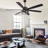 Bella Depot 46" Black Industrial Caged Ceiling Fan with Light and Remote - 3 of 4