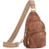 FATMOON Small Sling Bag for Women, Vegan Leather Fanny Pack Crossbody Bags for Women, Chest Bag With Guitar Strap - 2 of 4