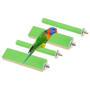 Unique Bargains Colorful Paw Grinding Bird Perch Stand Parrot Perch Toy - 1 of 4