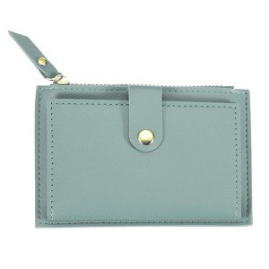 Unique Bargains Zipper Design PU Leather Small Credit Card Holder - 1 of 4