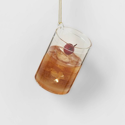 Glass Manhattan Cocktail Christmas Tree Ornament - Wondershop™