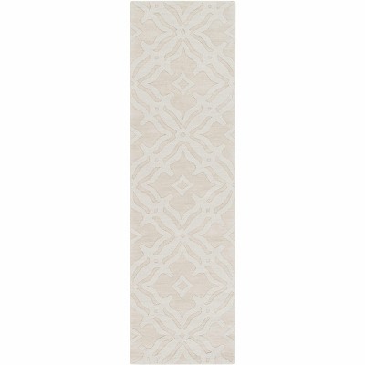 Hauteloom Fyffe Embossed Beige Wool Area Rug