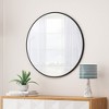 Black Circular Bathroom Mirror, Round Vanity Mirror Dressing Mirror, for Bathroom, Living Room, Bedroom Wall Decor - 4 of 4