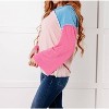 Women's Textured Color Block Pullover Hoodie - One Eleven North - 4 of 4