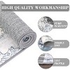 Acekool 5x7 Machine Washable Abstract Geometric Area Rug, Non-Slip, Low Pile, Non-Shedding Brown Carpet for Living Room, Bedroom - 3 of 4