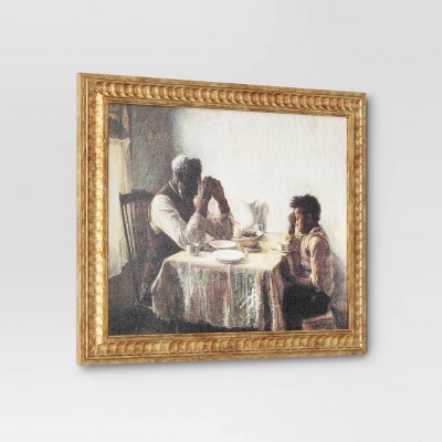 20&#34; x 16&#34; The Thankful Poor by Henry Ossawa Tanner Vintage Framed Wall Cotton Canvas Gold - Threshold&#8482;