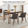 Dining Chair Set of 2 - Wingback Upholstered Kitchen Chairs with Wooden Legs, Soft Leather Seat Cushions for Dining Room & Living Room - 3 of 4