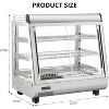 Commercial Food Warmer Display Case, 3 Tier Electric Heated Display Cabinet, Commercial Food Warmer with Adjustable Shelves, Glass Sliding Doors - 2 of 4
