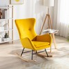NicBex Teddy Fabric Glider Rocking Chair,Upholstered Nursery Rocking Chairs with High Backrest and Armrests,Nursing Chair for Bedroom - 2 of 4