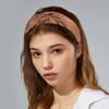 Unique Bargains Women's Faux Leather Knotted Headband 1.57 Inch Wide 1 Pc - 2 of 4