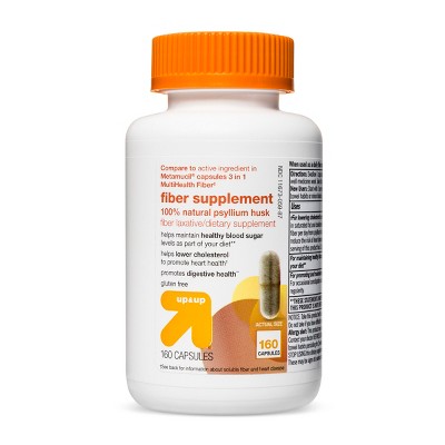 Psyllium Fiber Supplement Capsules - 160ct - up & up™
