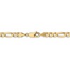 Black Bow Jewelry 4.5mm, 14k Yellow Gold, Open Concave Figaro Chain Bracelet - 3 of 4