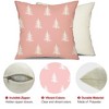 Christmas Pillow Covers 18x18 inch Set of 2 Christmas Tree Decorative Pink Throw Pillow Covers - 3 of 4