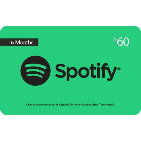 Spotify $60 Gift Card (mail Delivery) : Target